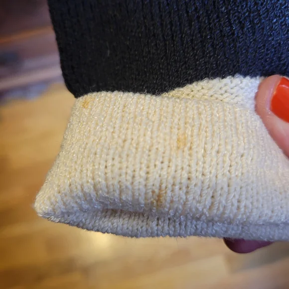 VINTAGE 80'S HAND LOOMED KNIT BOW DRESS BY HARLAN - Picture 8 of 11